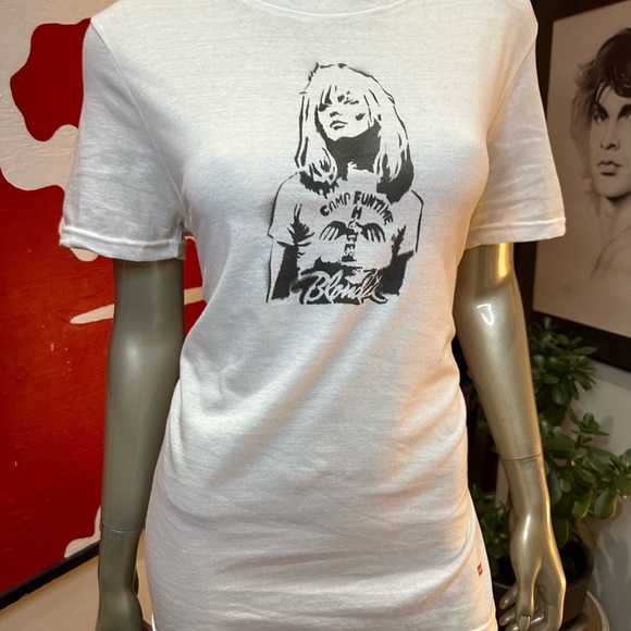 T-shirt Officiel Blondie Logo Punk - Noir - Homme - Coton - Produit Sous Licence Officielle